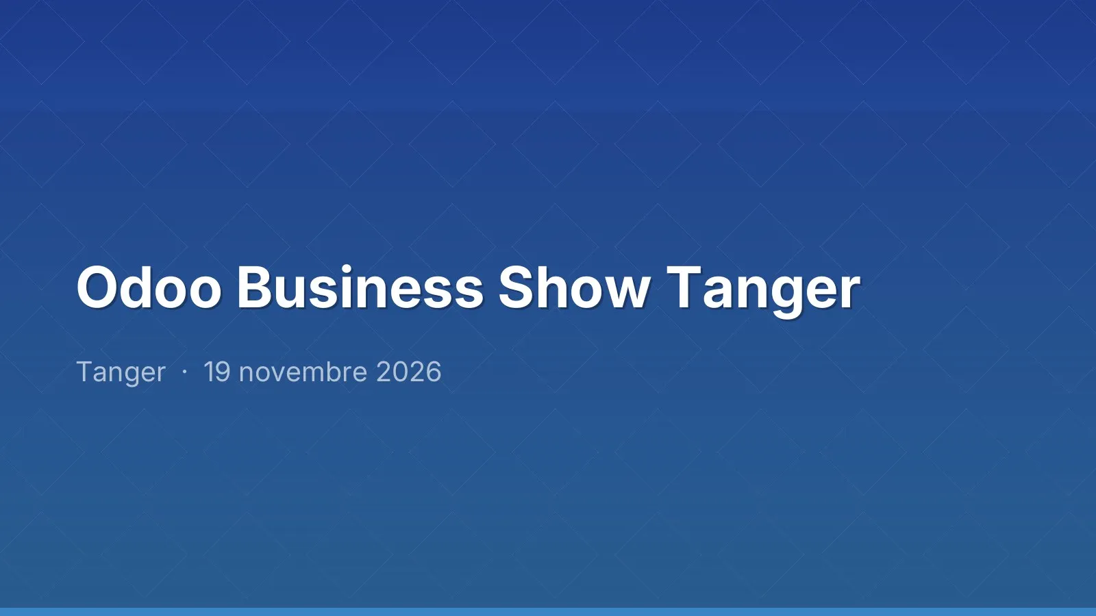Odoo Business Show Tanger