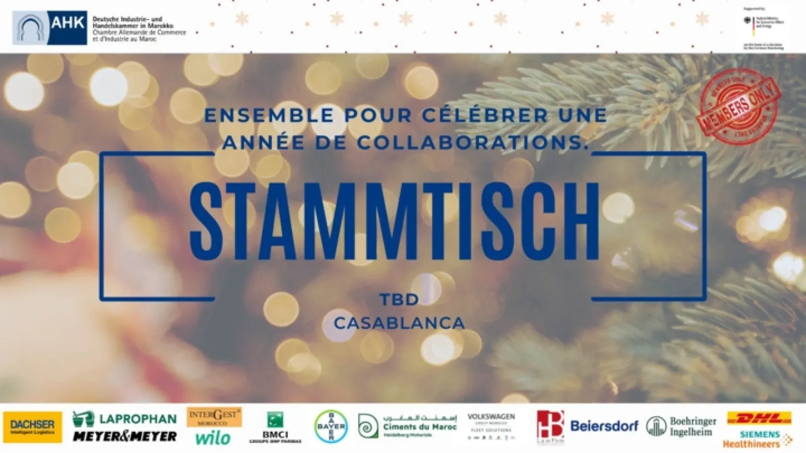 Stammtisch de fin d'année — soirée networking de l'AHK Maroc