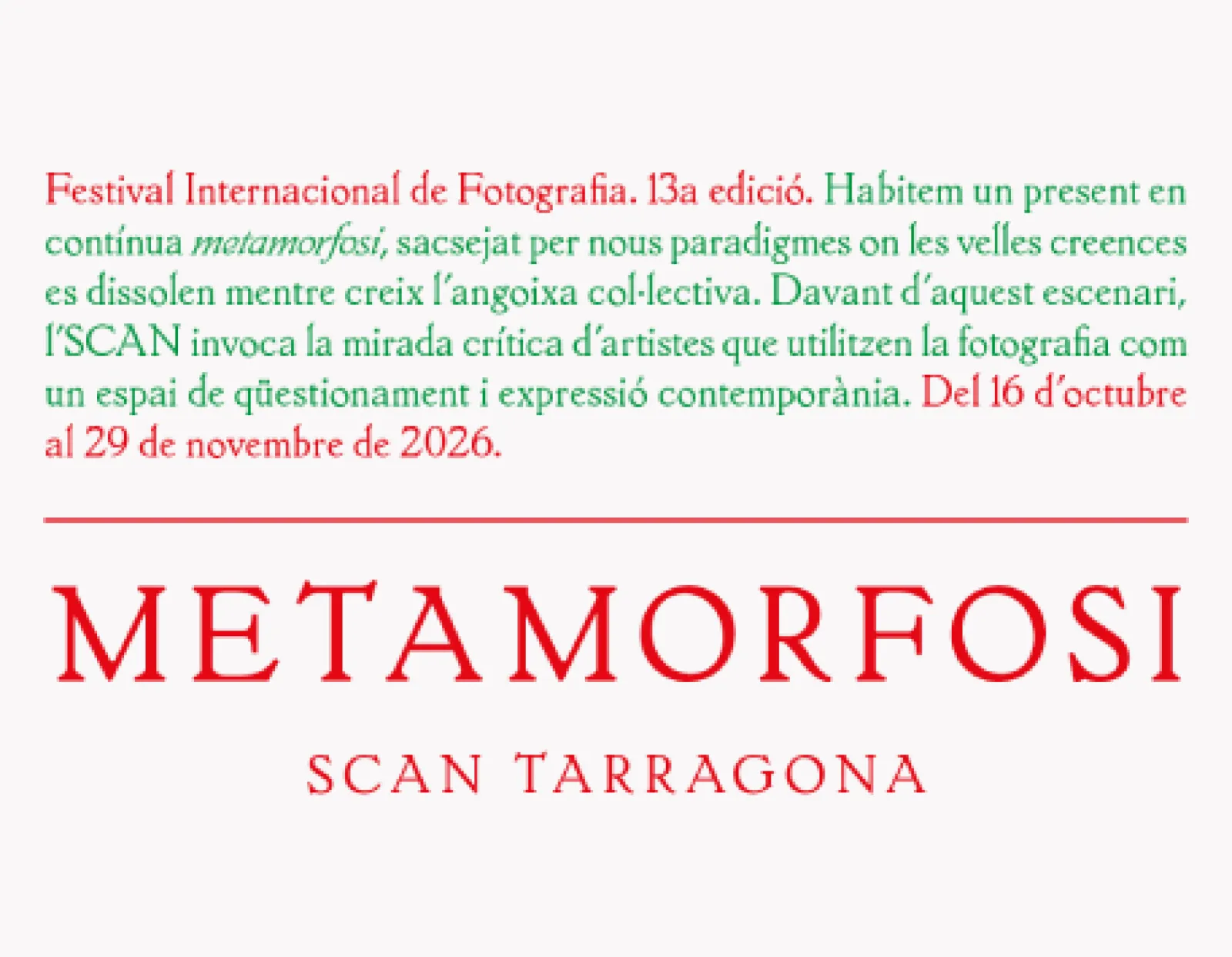 SCAN Tarragona — Festival Internacional de Fotografía