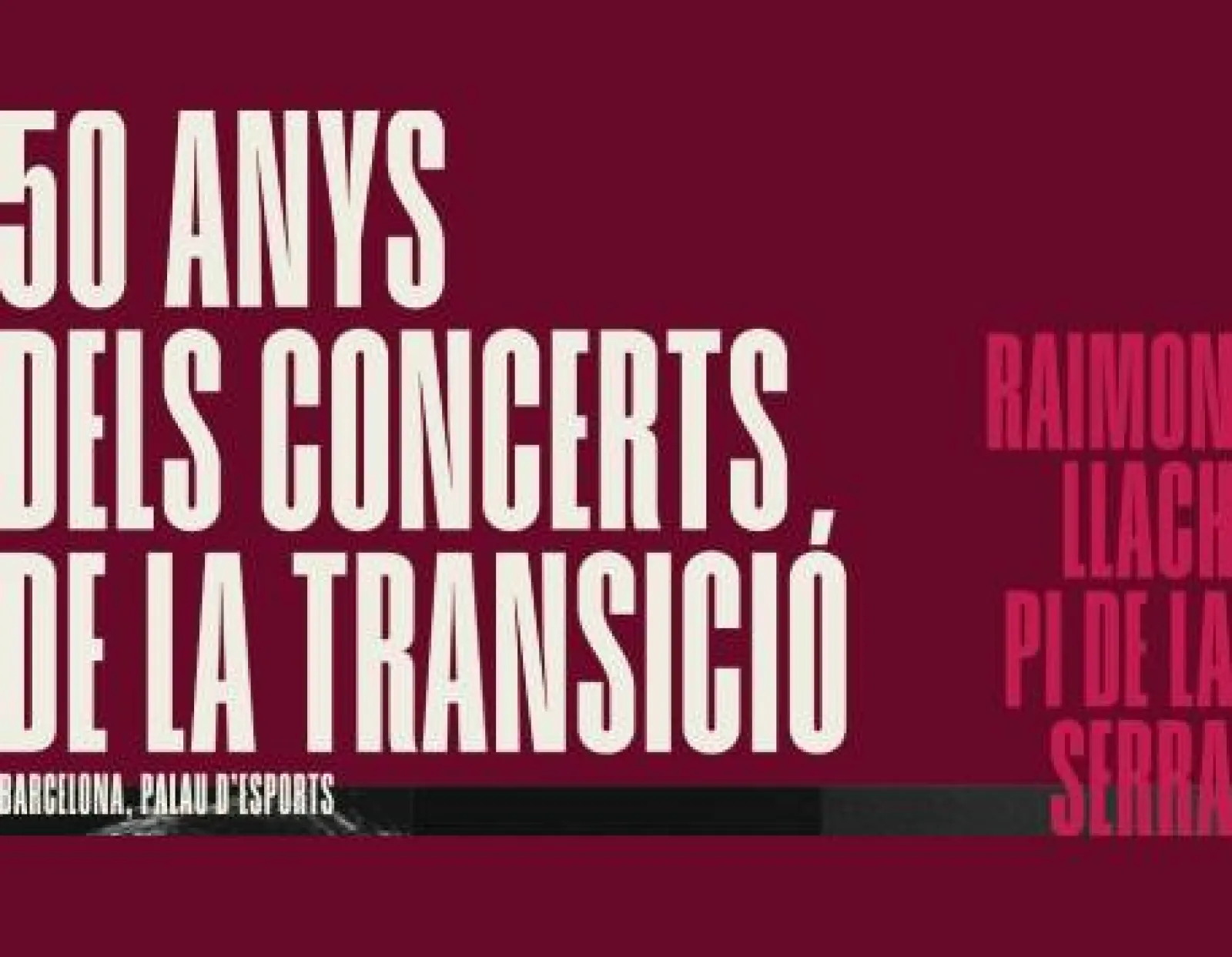 Exposition "50 anys dels concerts de la Transició. Barcelona, Palau d'Esports"