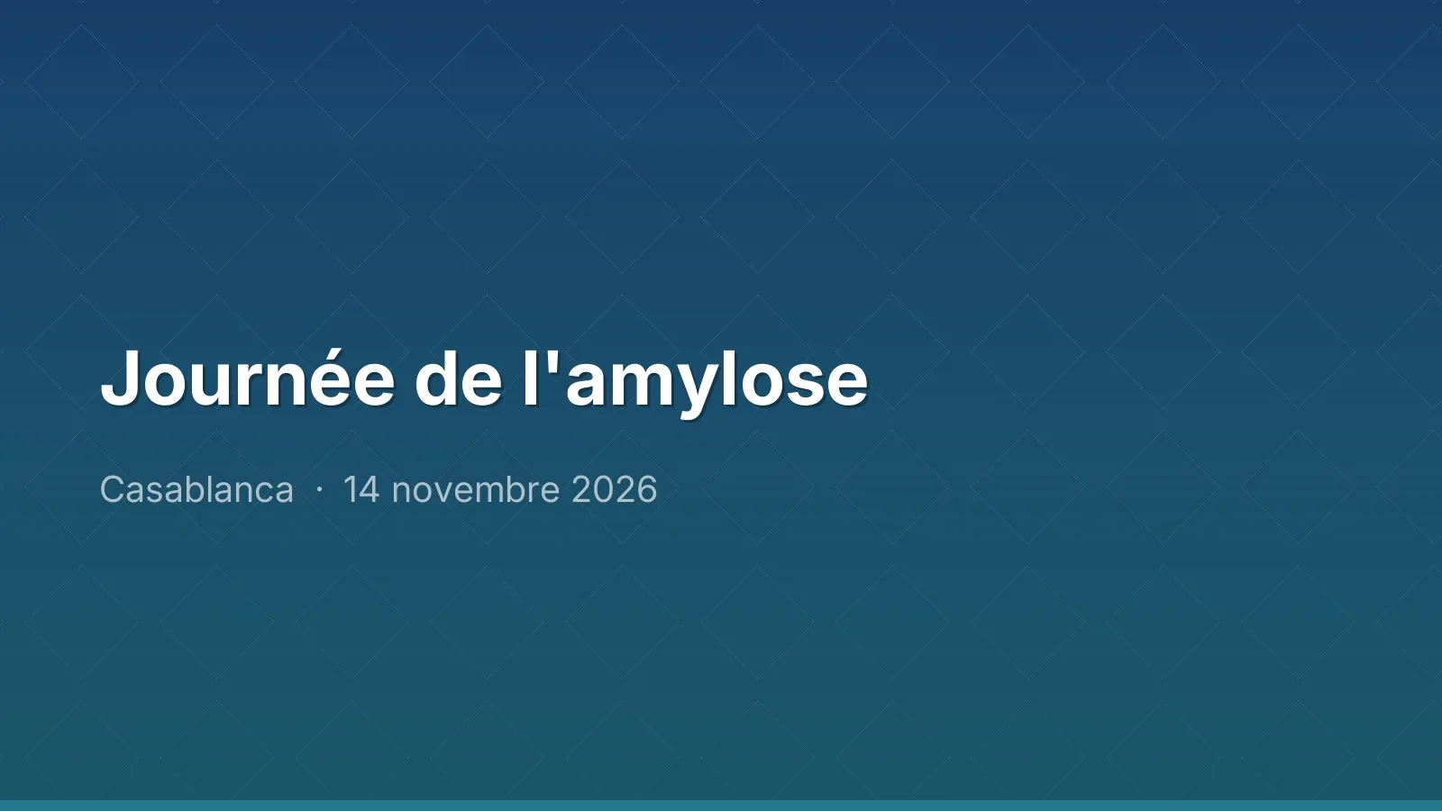 Journée de l'amylose