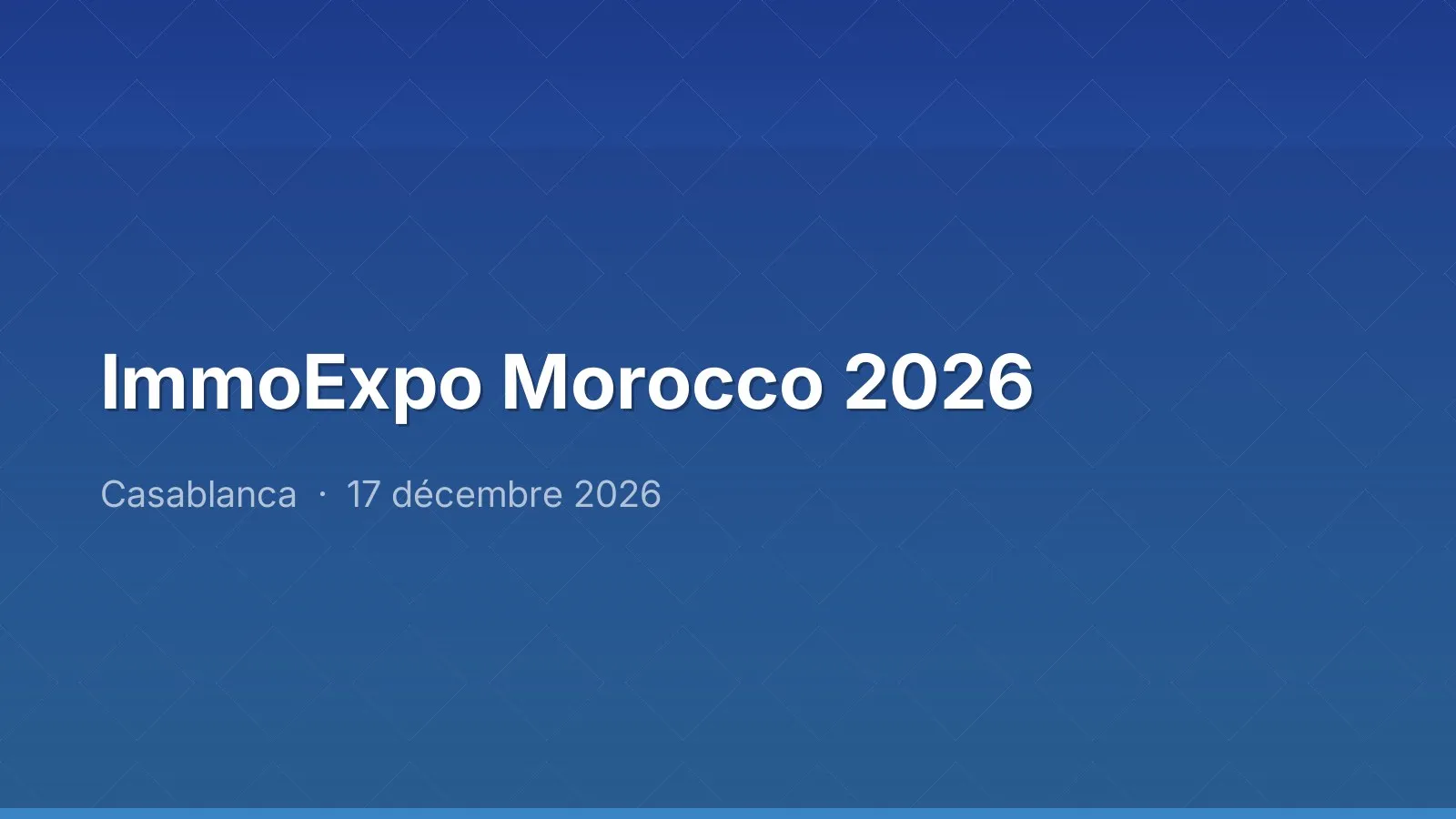 ImmoExpo Morocco 2026