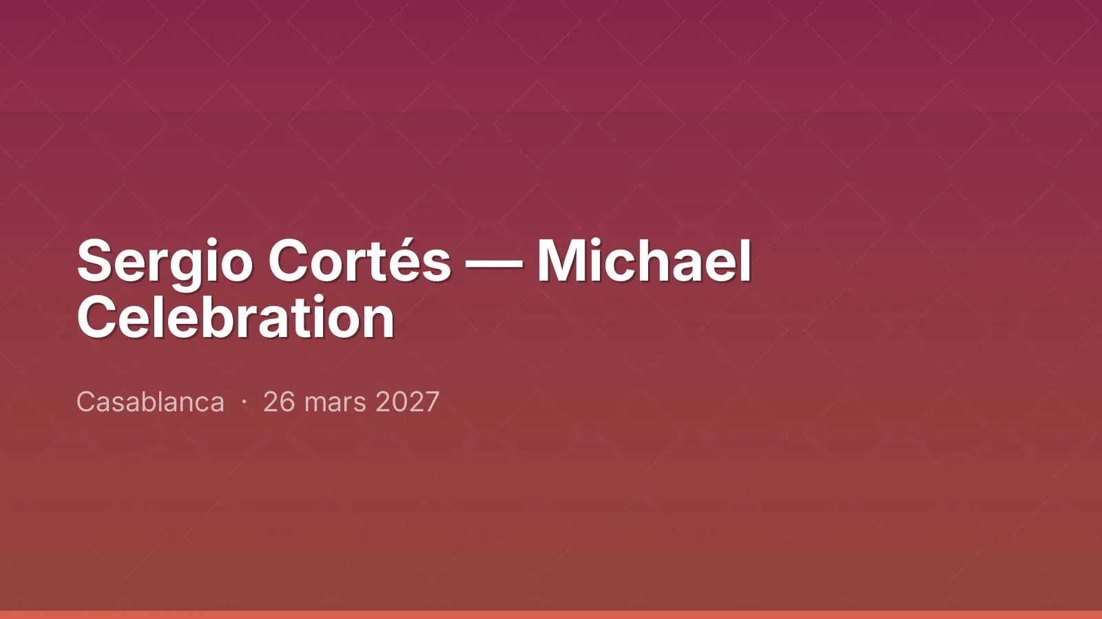 Sergio Cortés — Michael Celebration