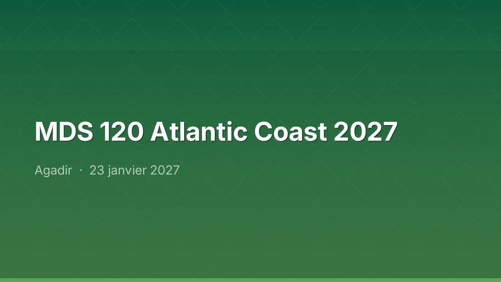 MDS 120 Atlantic Coast 2027