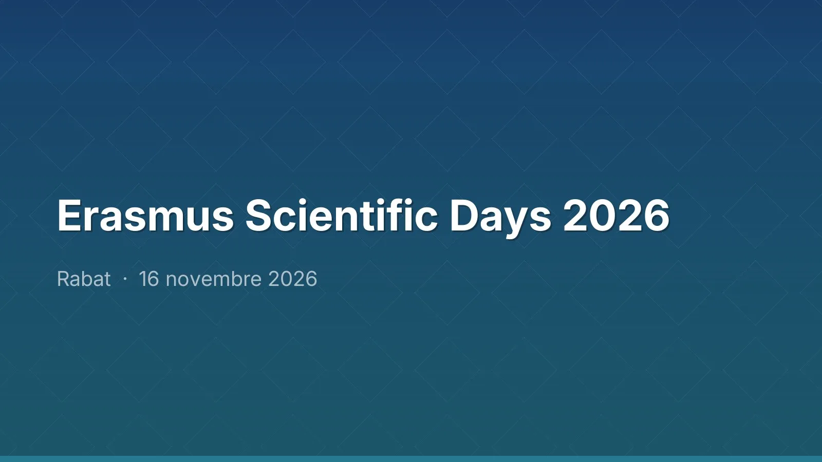 Erasmus Scientific Days 2026