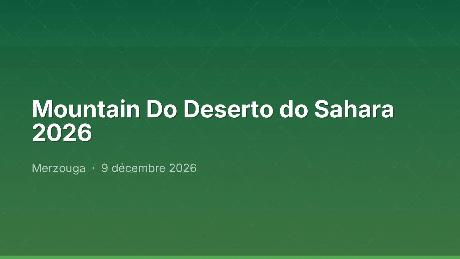 Mountain Do Deserto do Sahara 2026