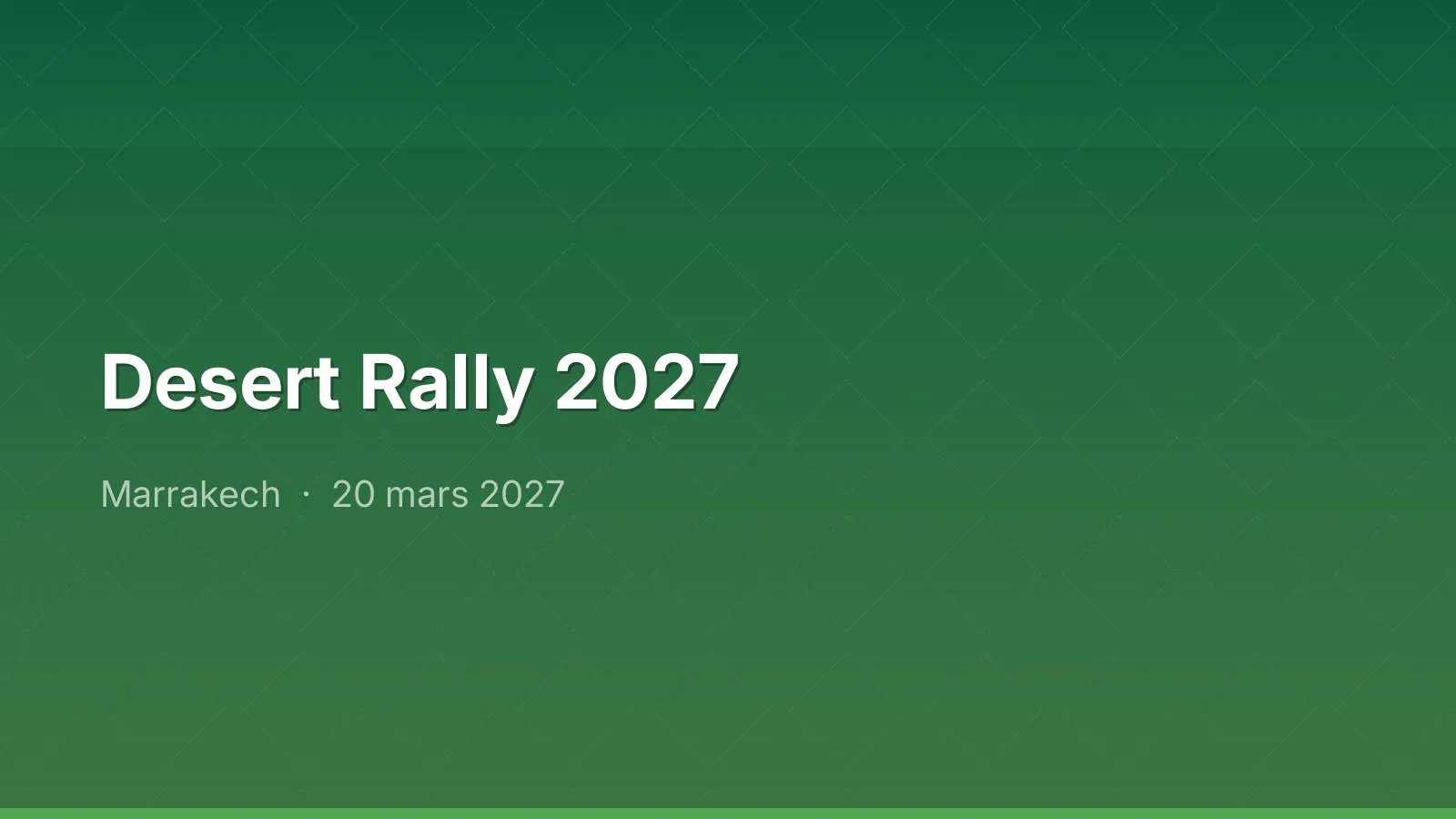 Desert Rally 2027