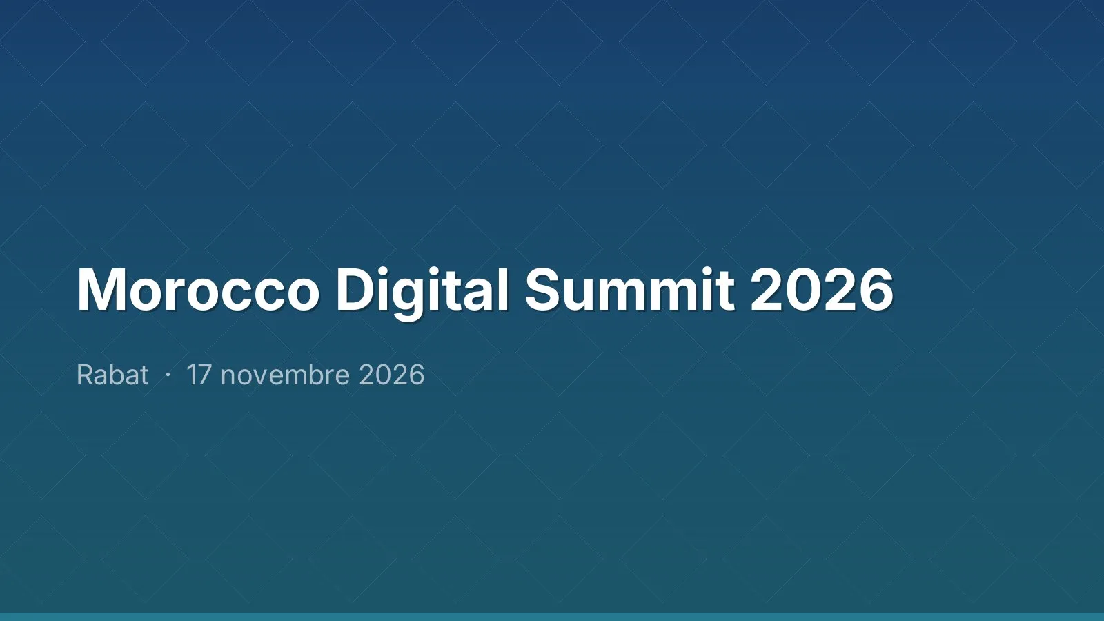 Morocco Digital Summit 2026