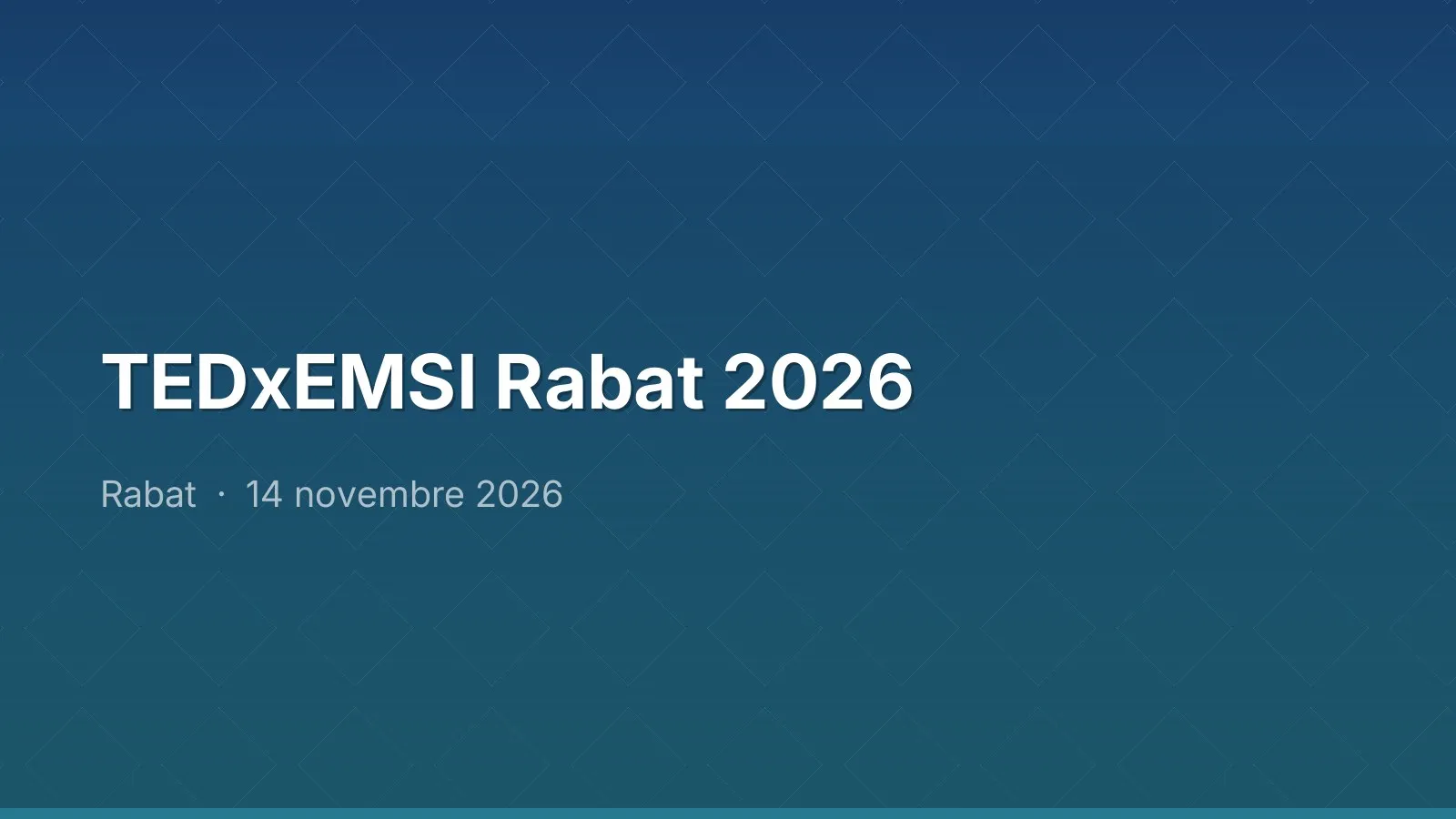 TEDxEMSI Rabat 2026