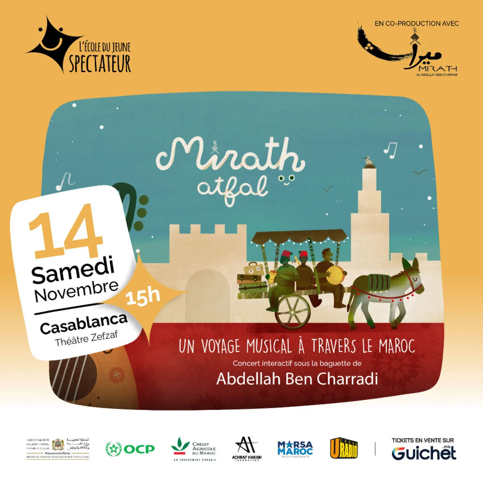 « Mirath Atfal » — concert pédagogique jeune public à Casablanca