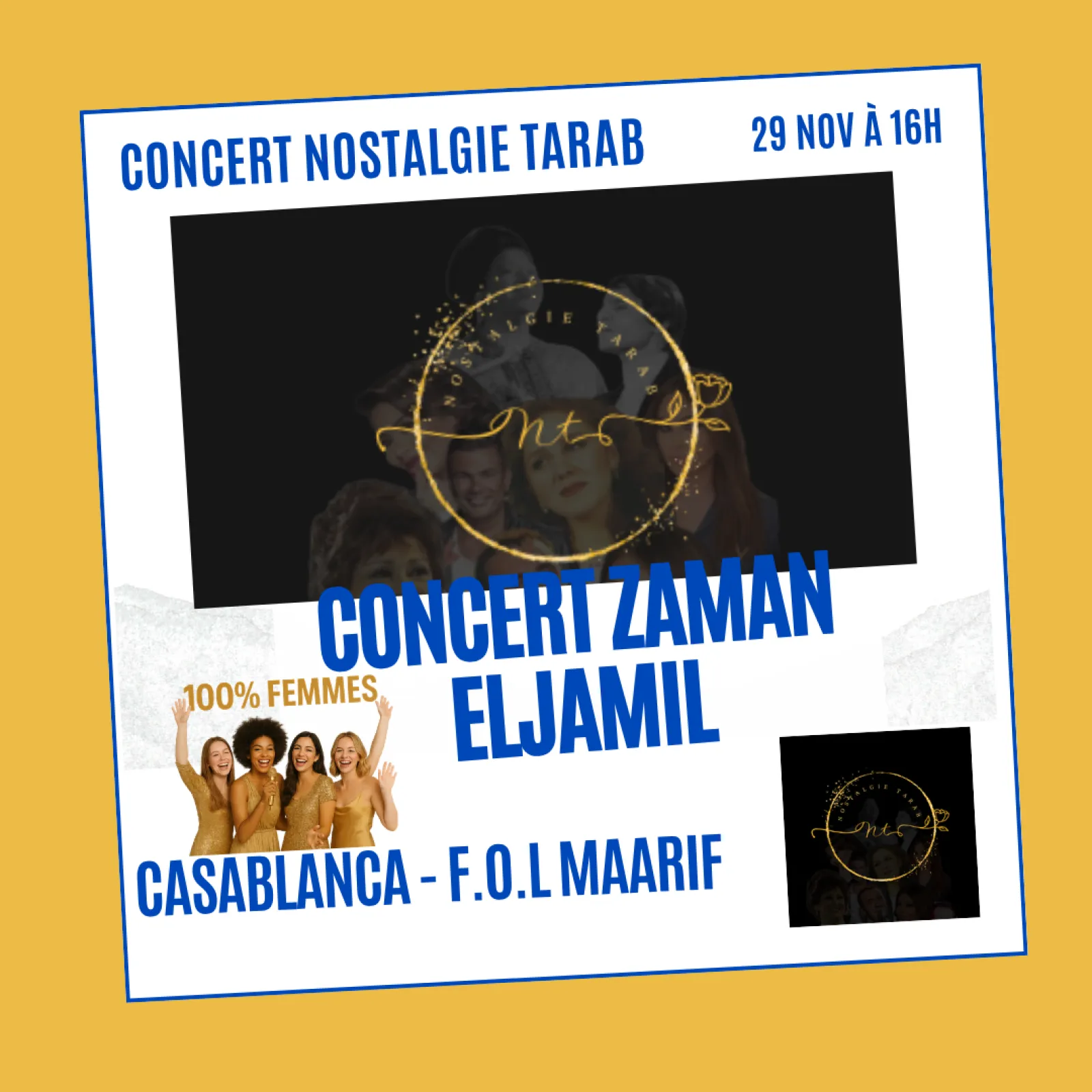 Concert karaoké « Zaman Al Jamil » — soirée 100 % féminine à Casablanca