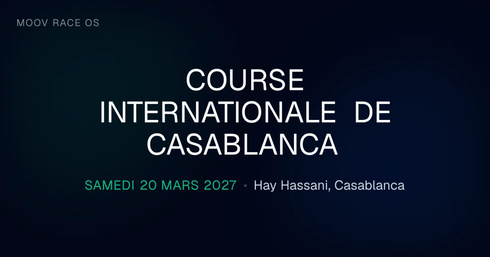 Course internationale de Casablanca 2027 — Hay Hassani