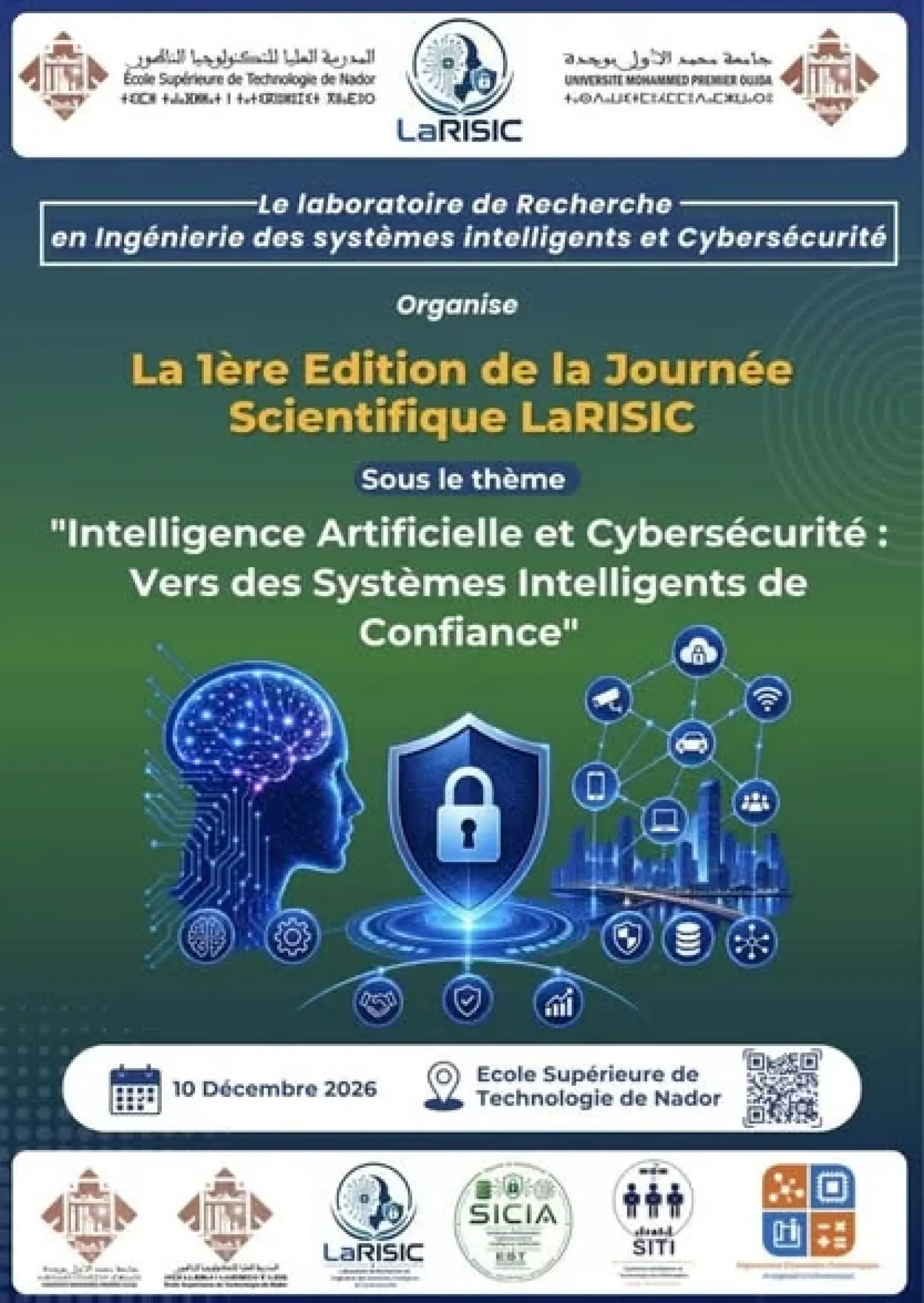 1re Journée Scientifique LaRISIC — « Intelligence Artificielle et Cybersécurité », EST Nador