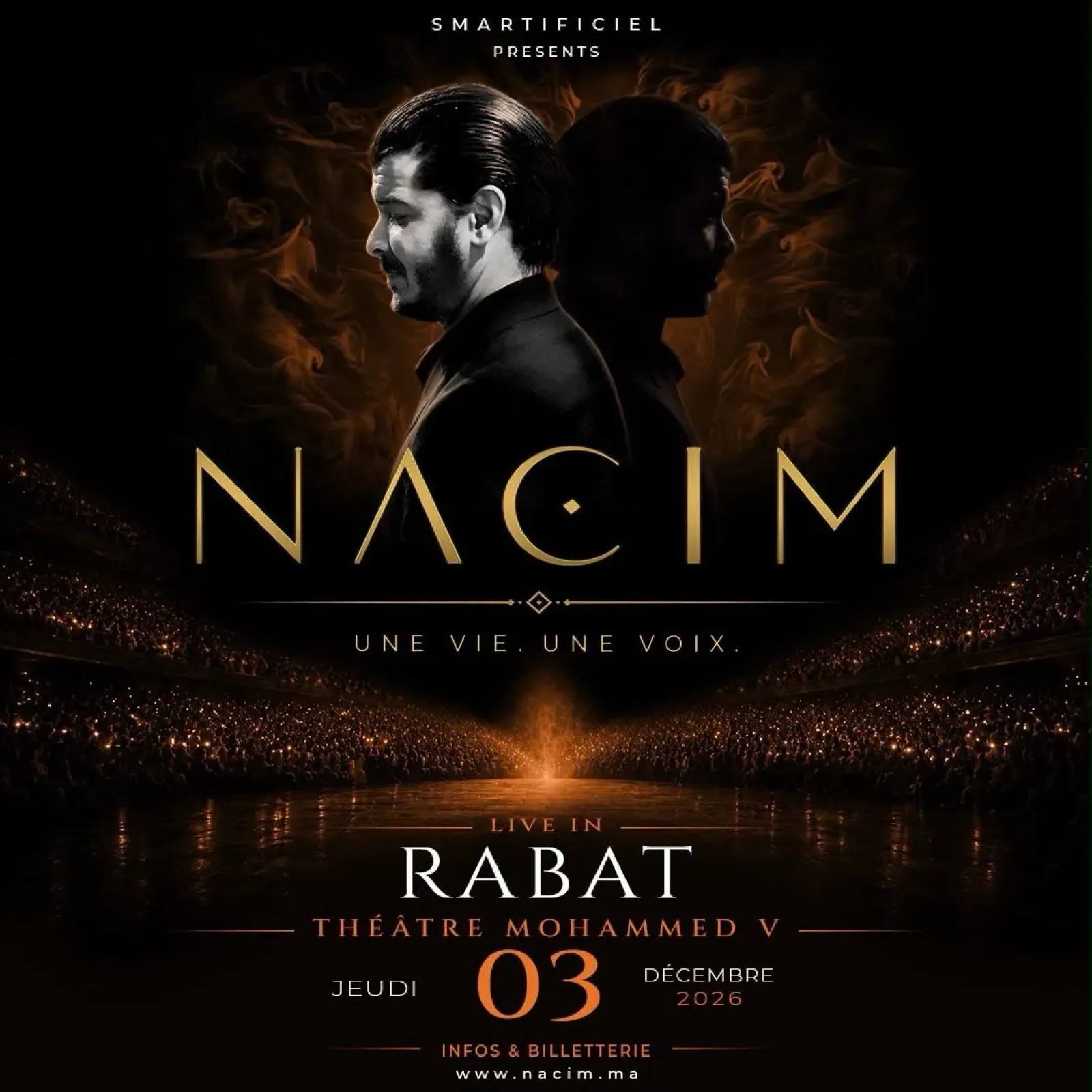 Nacim Haddad — « N A C I M », album live au Théâtre Mohammed V de Rabat