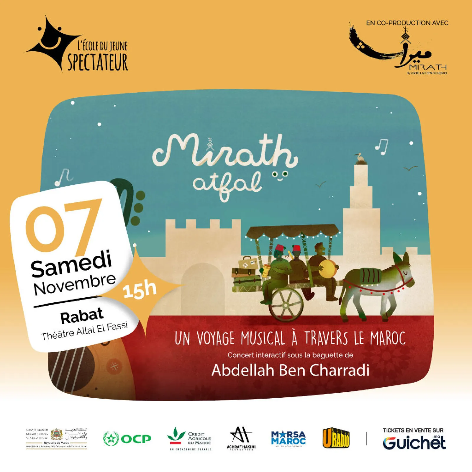 « Mirath Atfal » — concert pédagogique jeune public à Rabat