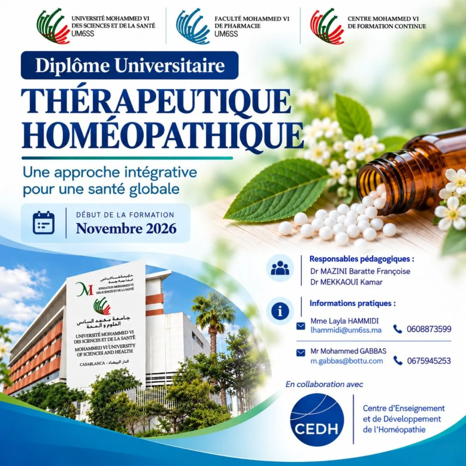 DU de thérapeutique homéopathique — UM6SS (démarrage)