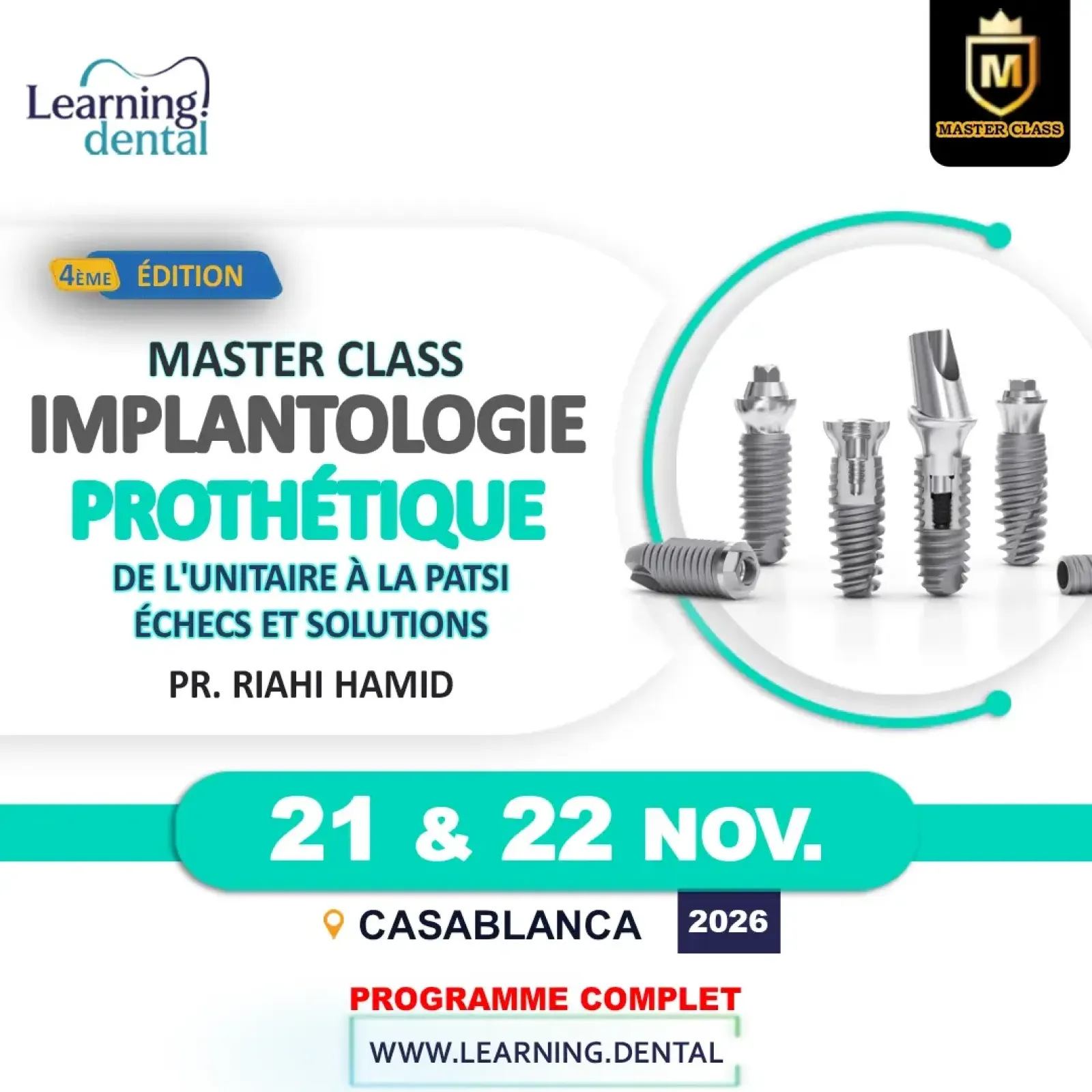Formation en prothèse supra-implantaire — Pr Hamid Riahi
