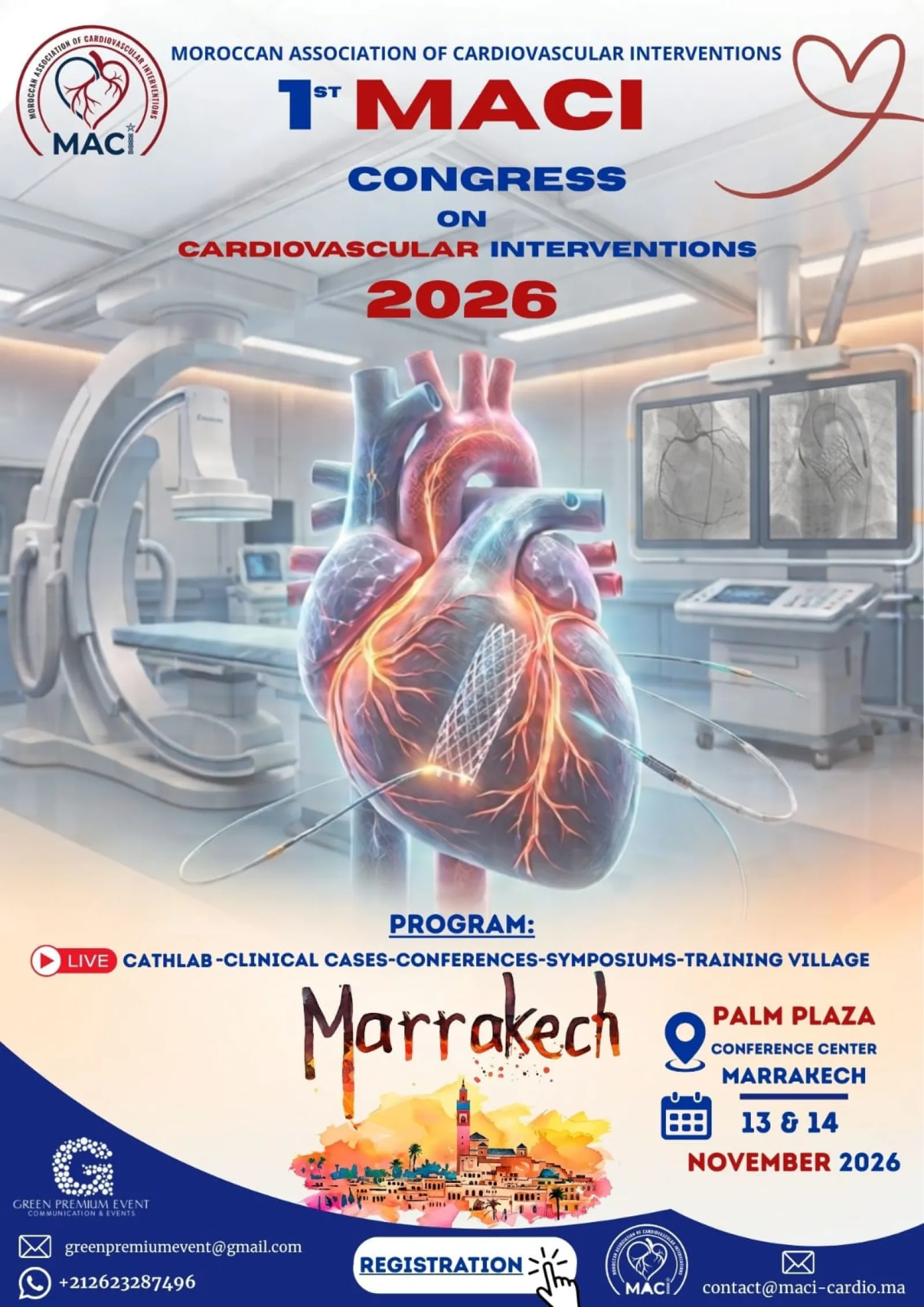 1er Congrès MACI des interventions cardiovasculaires — Marrakech 2026