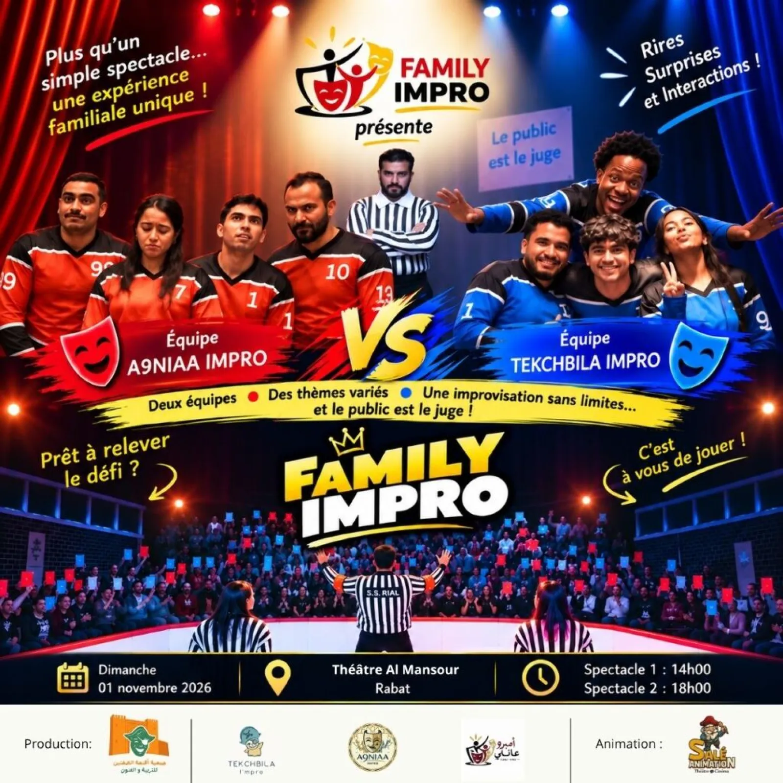 Family Impro — A9NIAA Impro contre TEKCHBILA Impro à Rabat