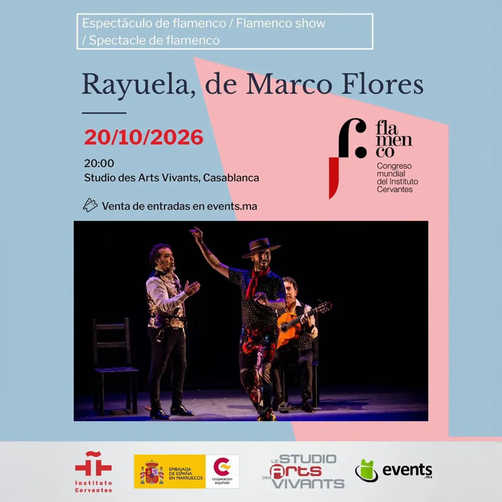 « Rayuela » de Marco Flores — flamenco au Studio des Arts Vivants