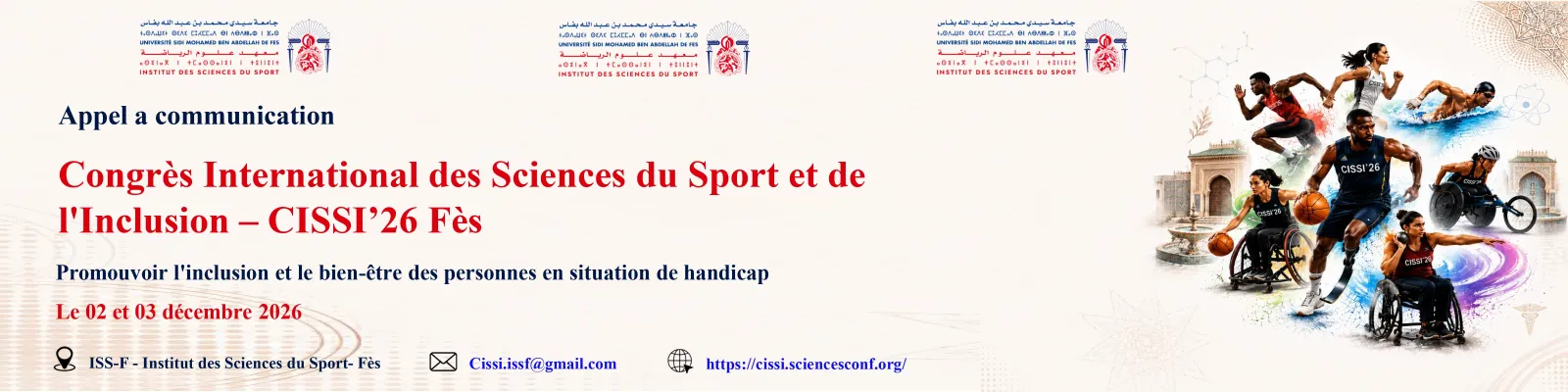 CISSI'26 — Congrès international des sciences du sport et de l'inclusion