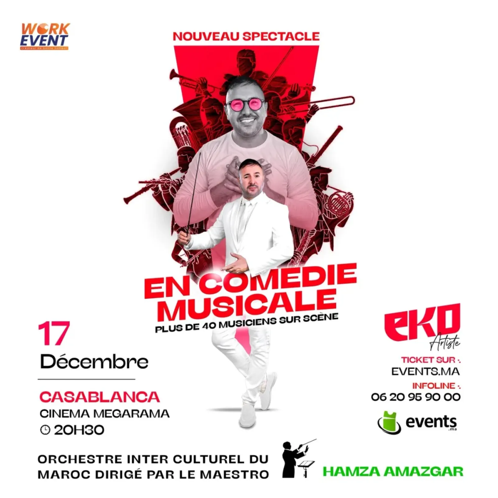 EKO — « En Comédie Musicale » à Casablanca (17 décembre)