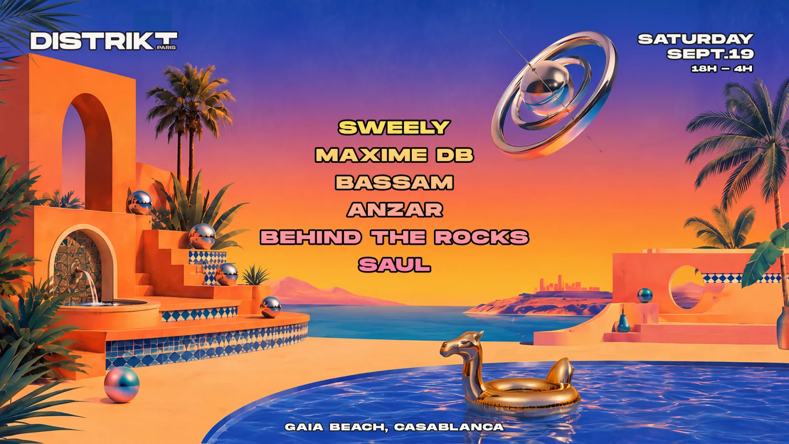 Distrikt Paris à Casablanca — Sweely, Anzar, Bassam, Behind the Rocks, Maxime DB, Saul