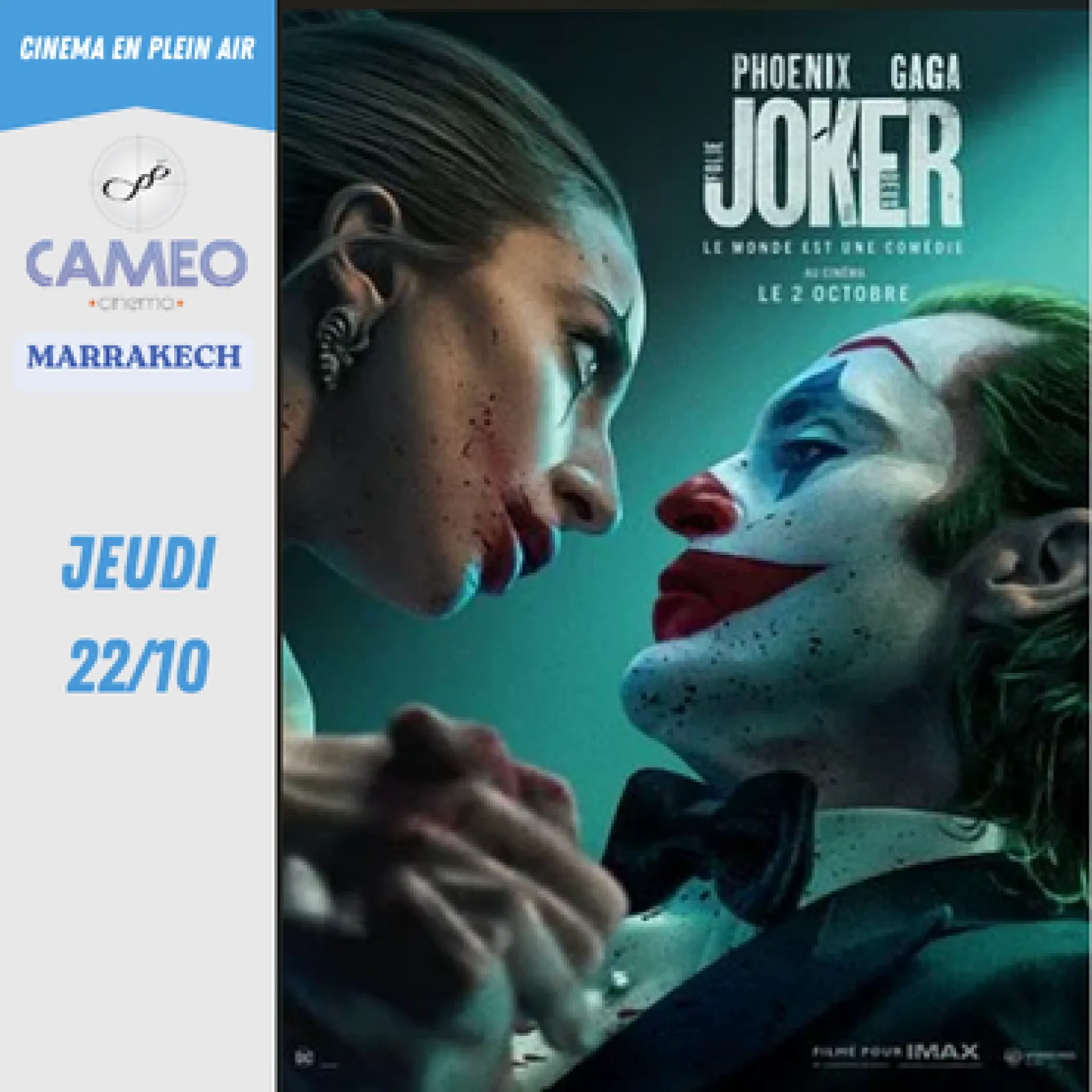 Joker : folie à deux (VOSTFR) - 22 Octobre 2026 — Cameo Cinema Marrakech
