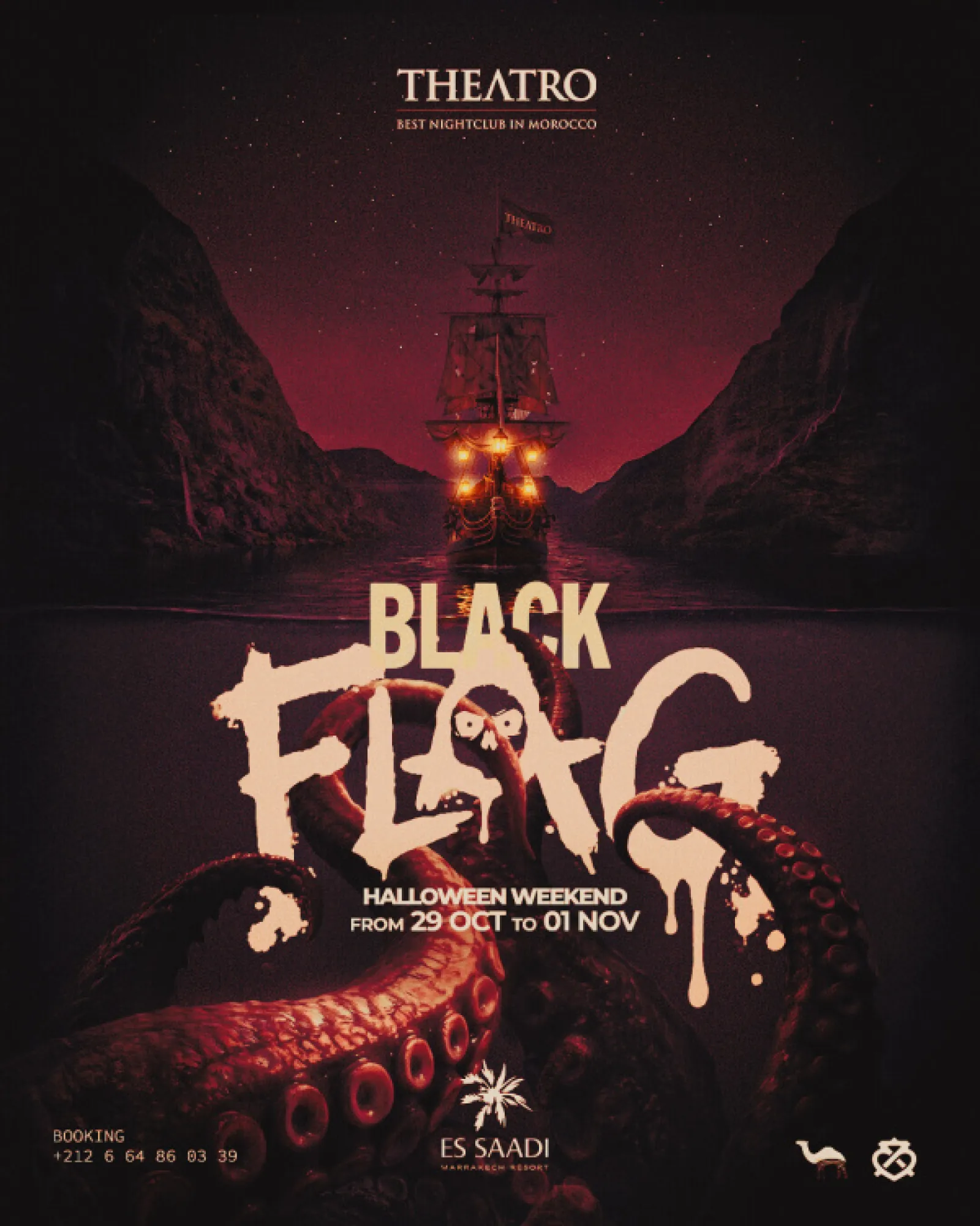 Halloween Weekend : Black Flag — nuit 1 au Theatro Marrakech