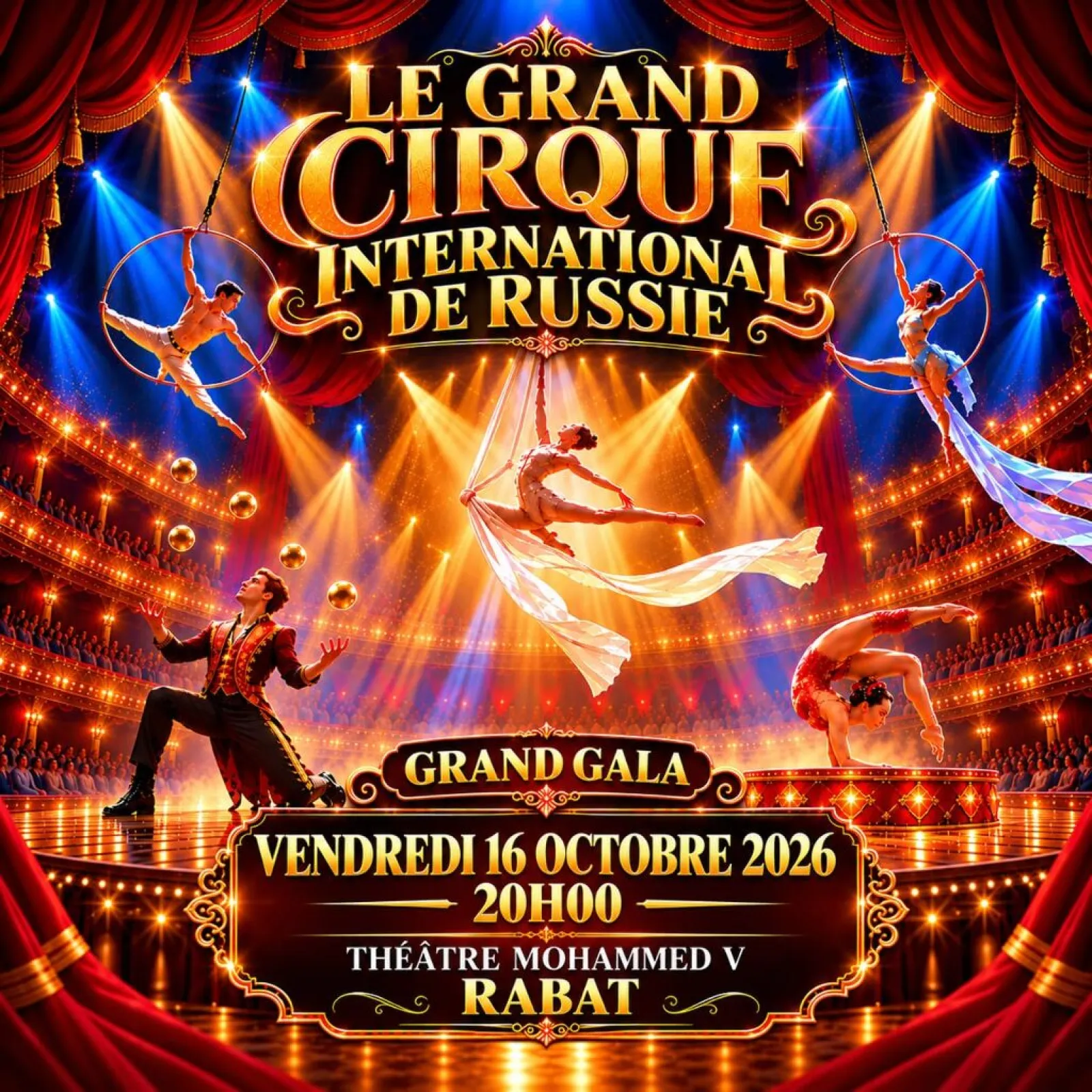 Le Grand Cirque International de Russie — 2e séance, vendredi 16 octobre à Rabat