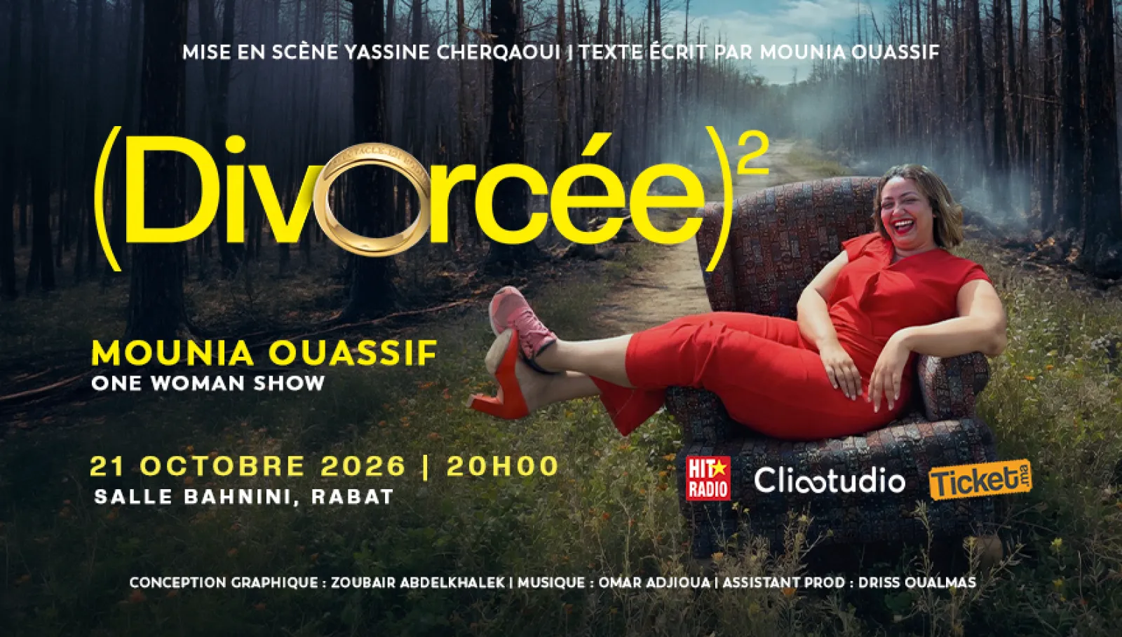 Mounia Ouassif — « (Divorcée)² », one woman show à Rabat
