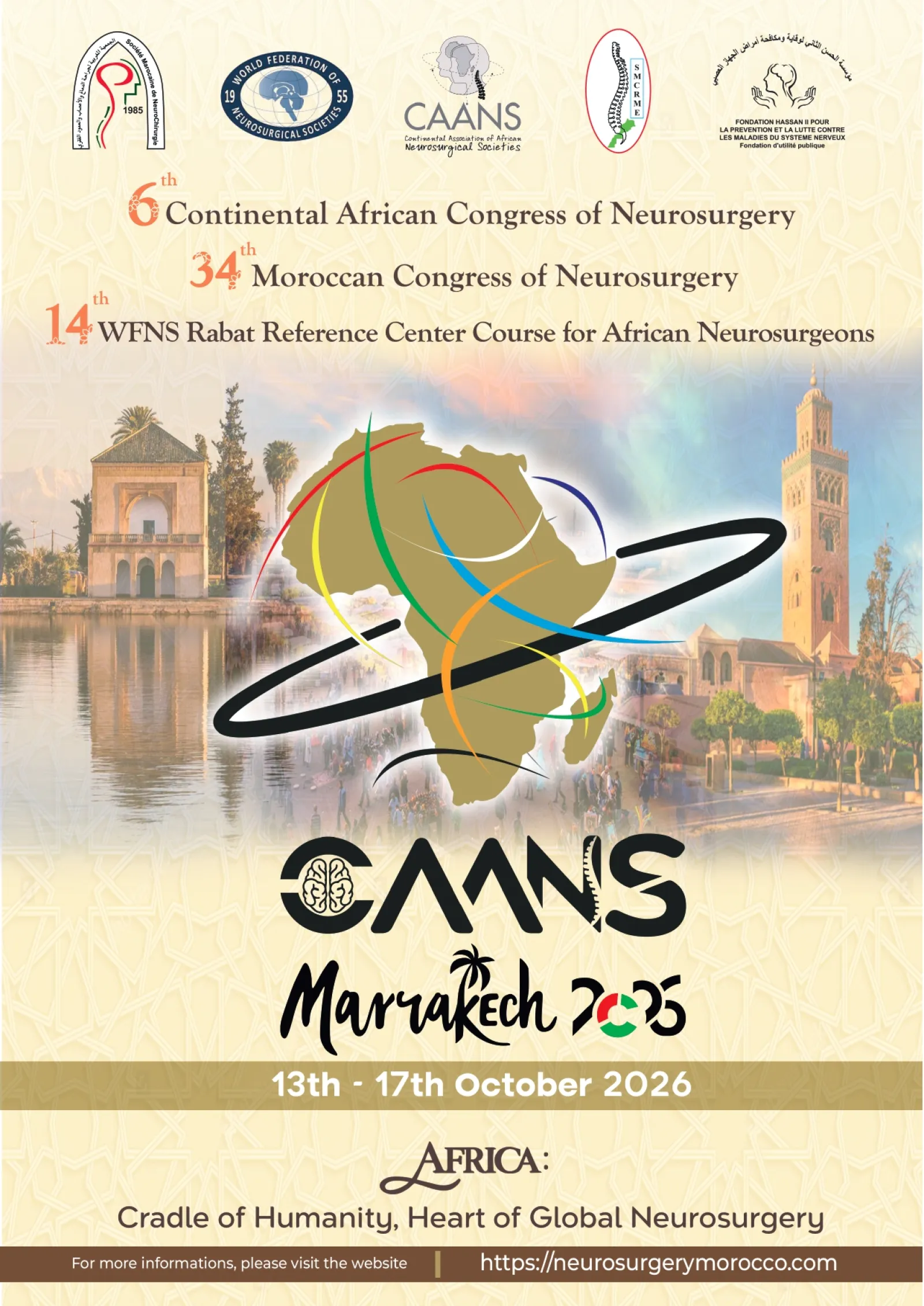 6e Congrès Continental Africain de Neurochirurgie — 34e Congrès Marocain de Neurochirurgie