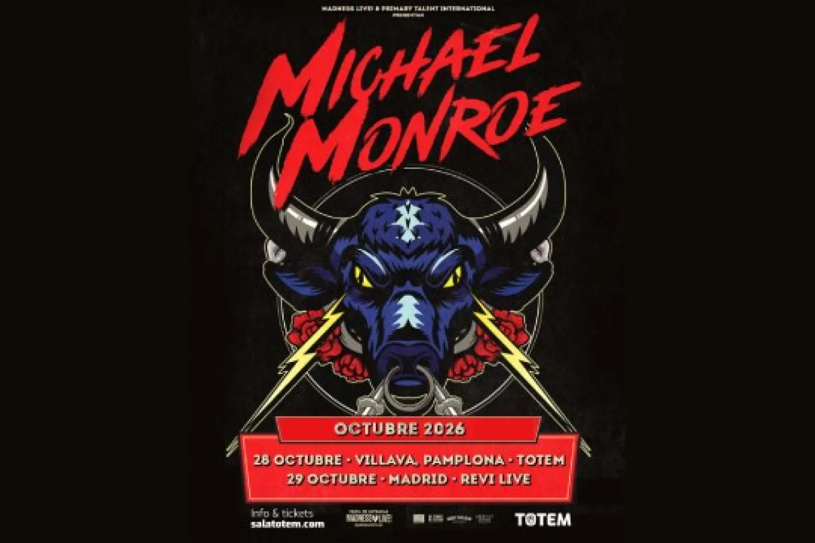 Entradas MICHAEL MONROE (28 de octubre - Pamplona)