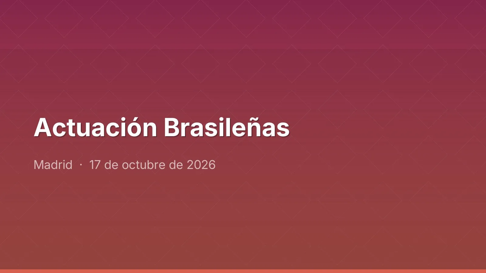 Actuación Brasileñas
