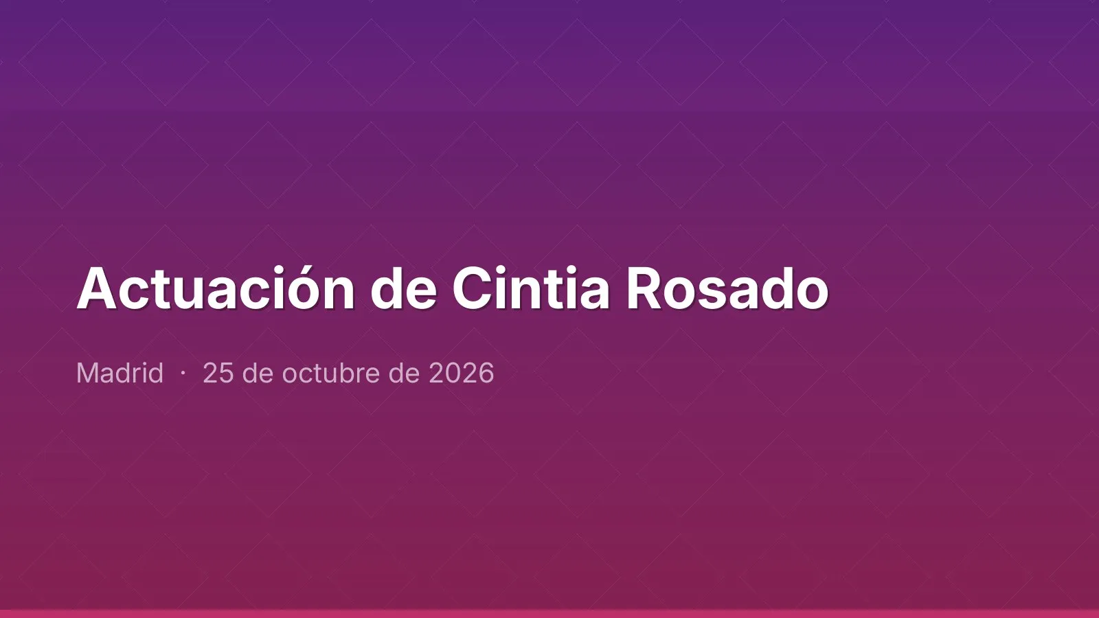 Actuación de Cintia Rosado