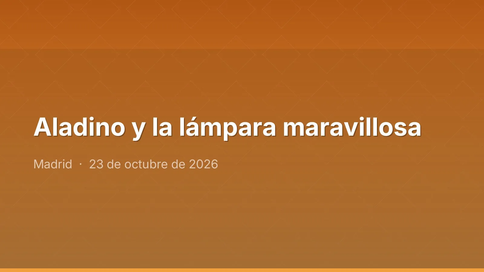 Aladino y la lámpara maravillosa