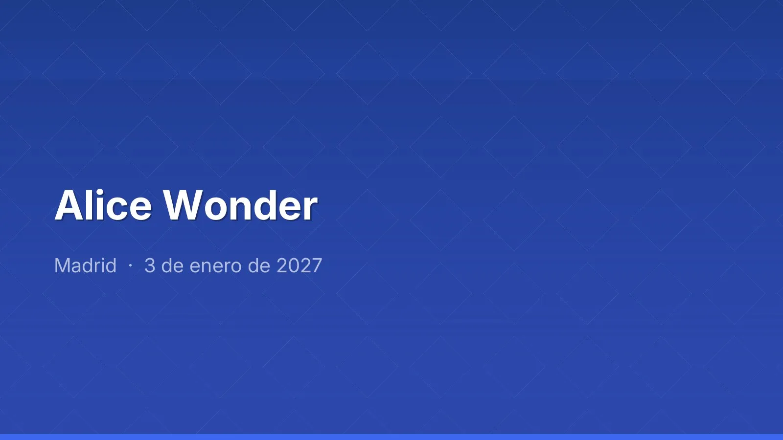 Alice Wonder