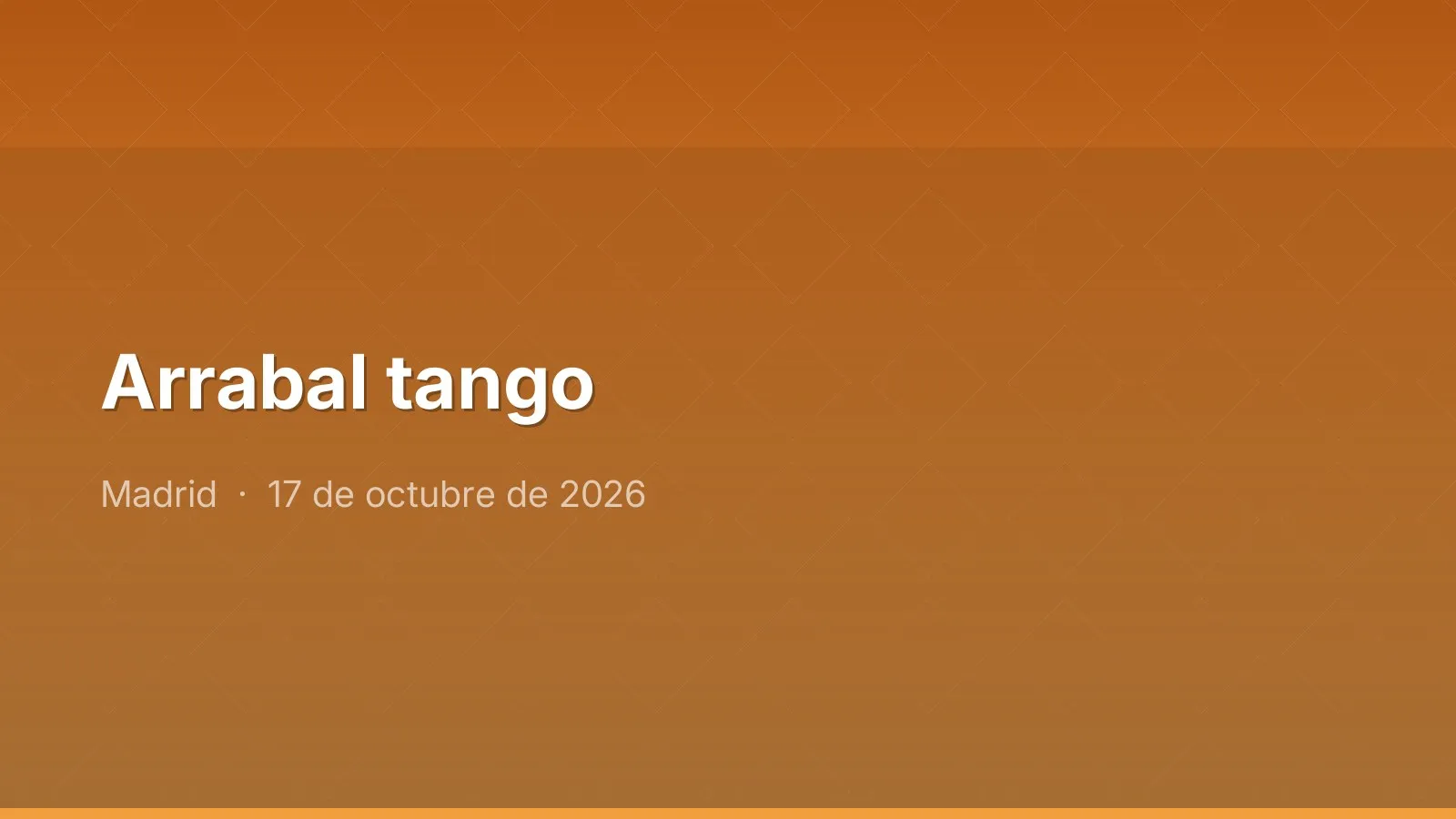 Arrabal tango
