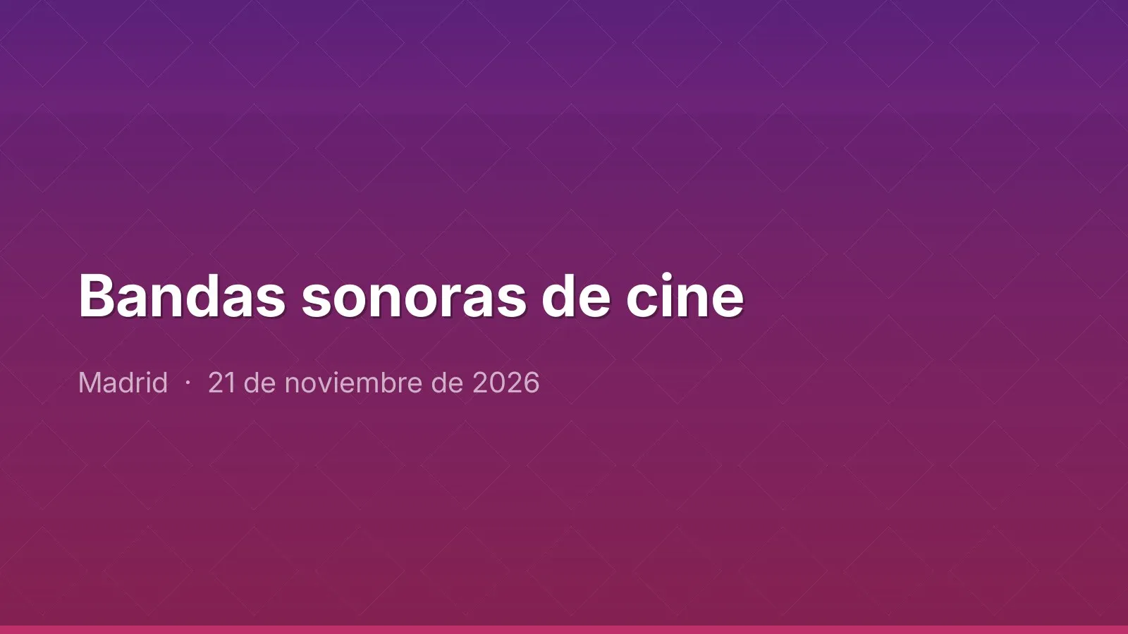 Bandas sonoras de cine