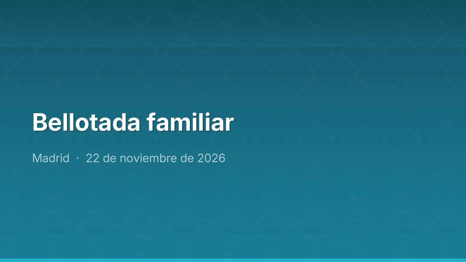 Bellotada familiar