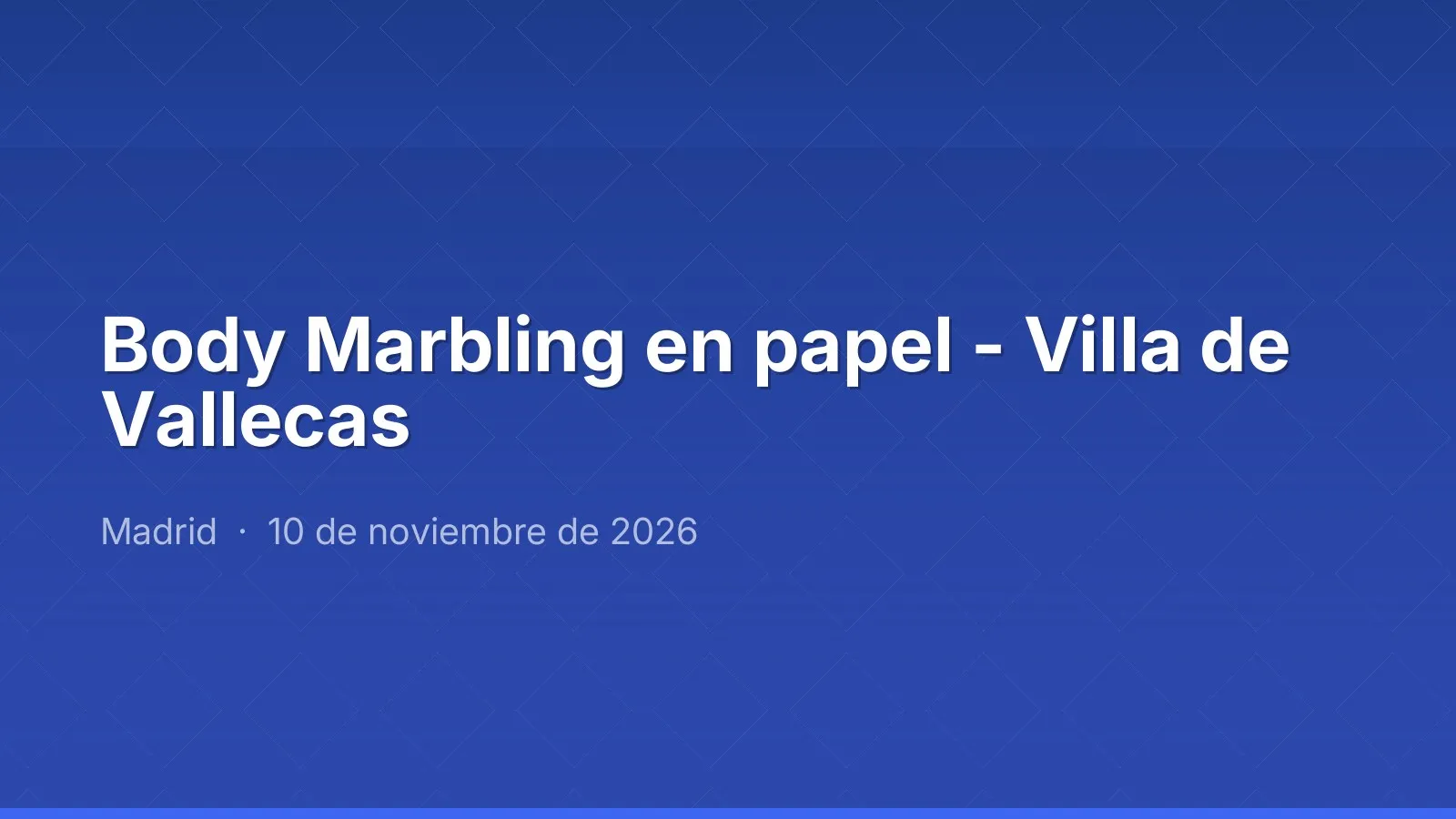 Body Marbling en papel - Villa de Vallecas