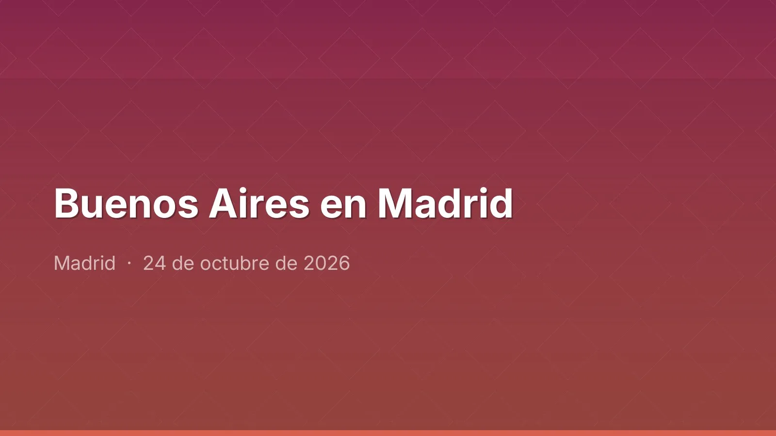 Buenos Aires en Madrid