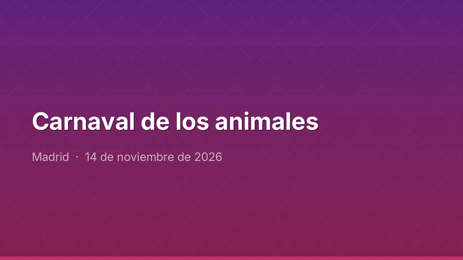 Carnaval de los animales