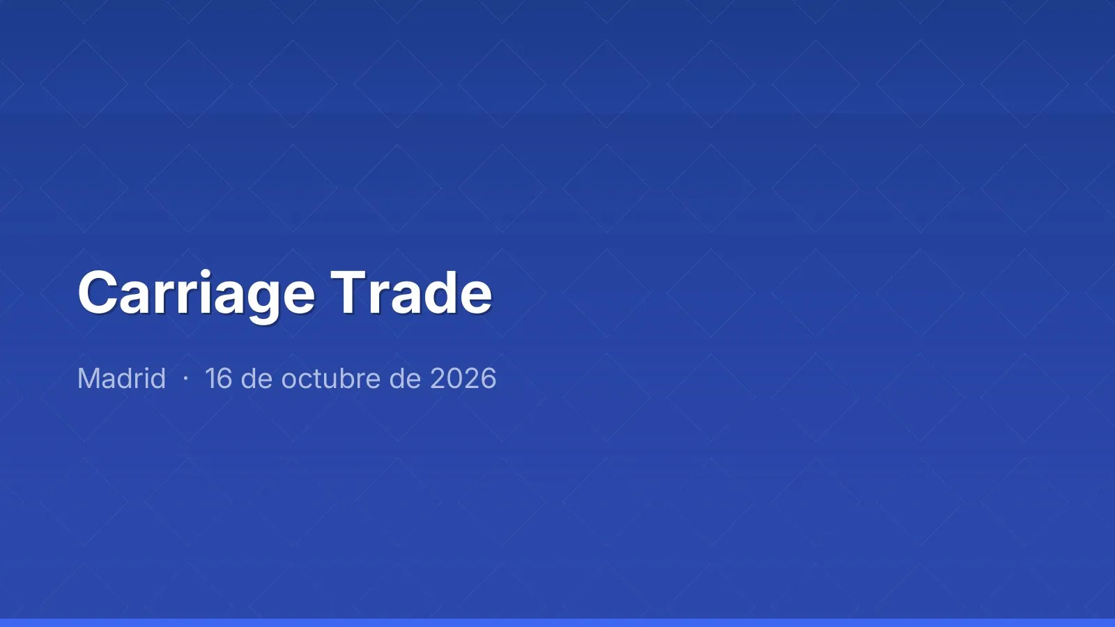 Carriage Trade