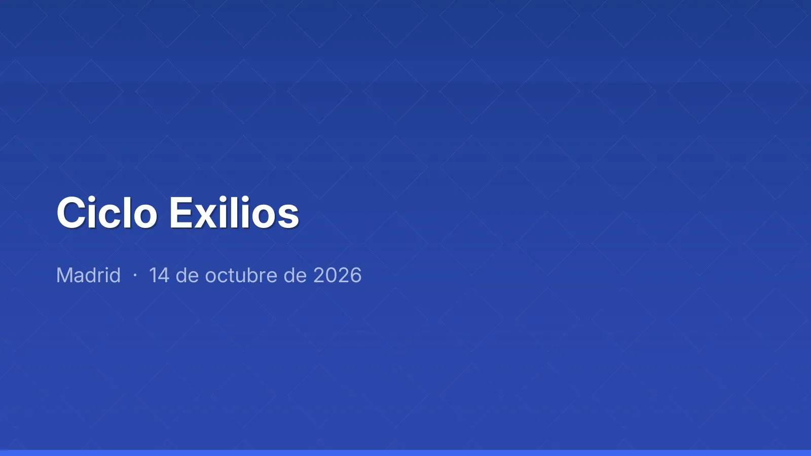 Ciclo Exilios