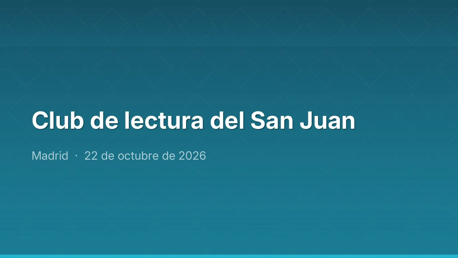 Club de lectura del San Juan