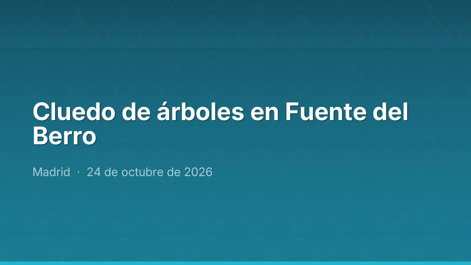 Cluedo de árboles en Fuente del Berro