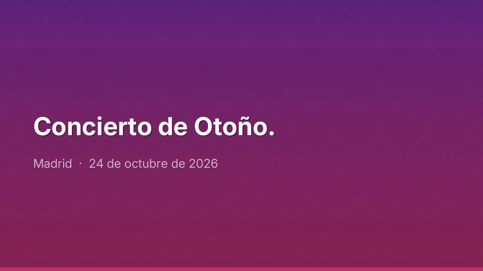 Concierto de Otoño.