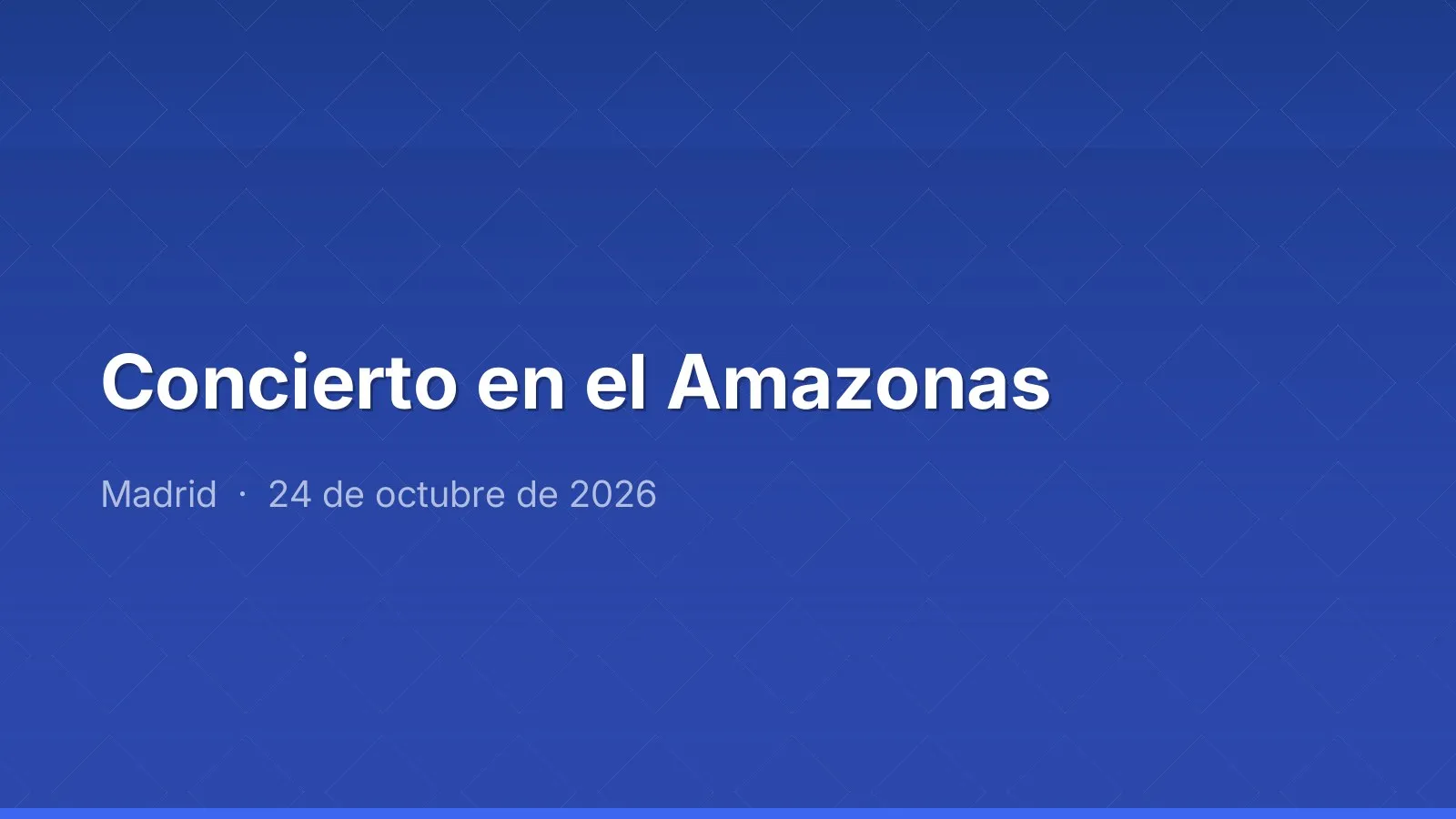 Concierto en el Amazonas