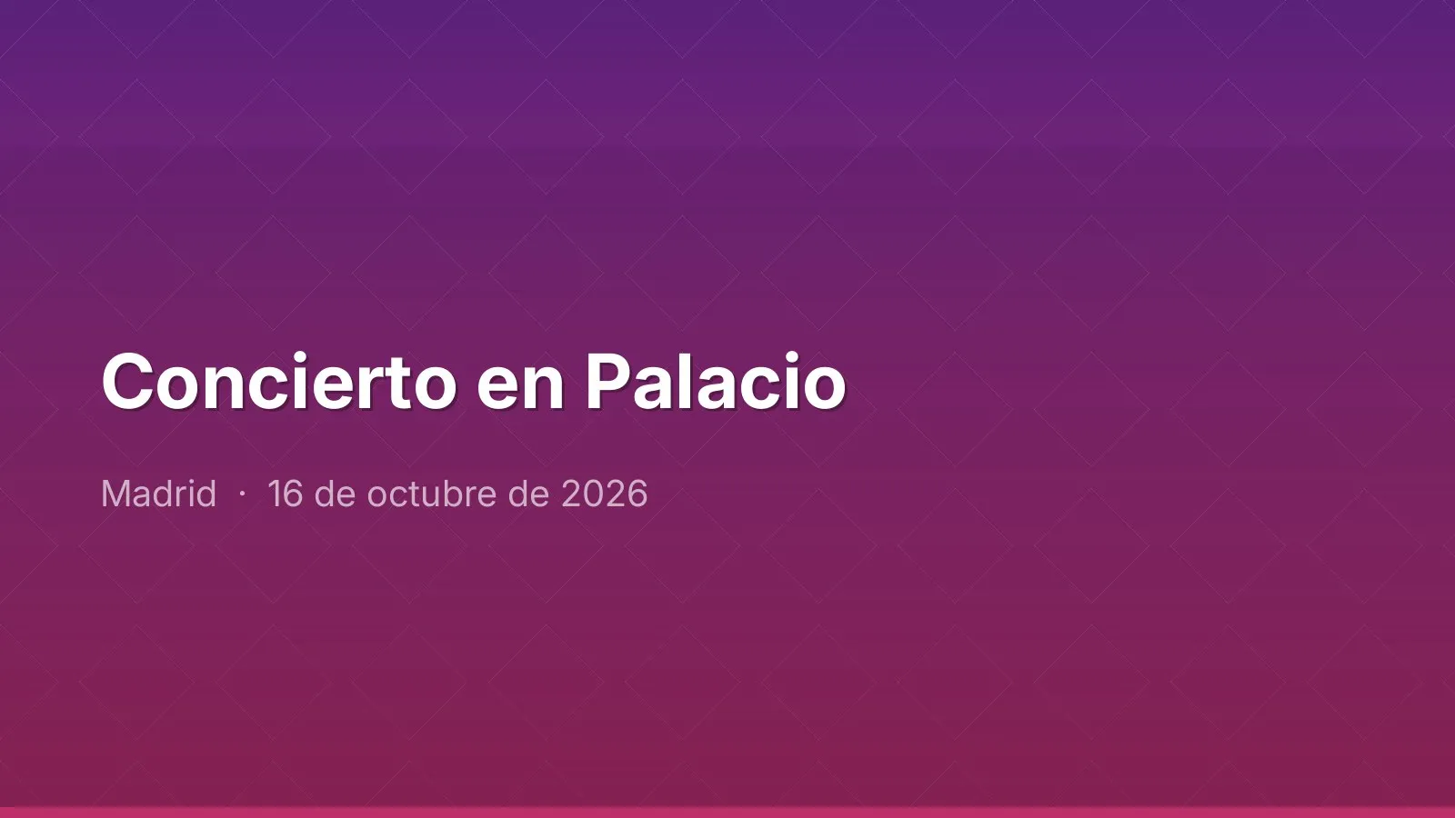Concierto en Palacio
